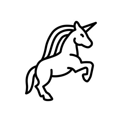 A grid unicorn symbol